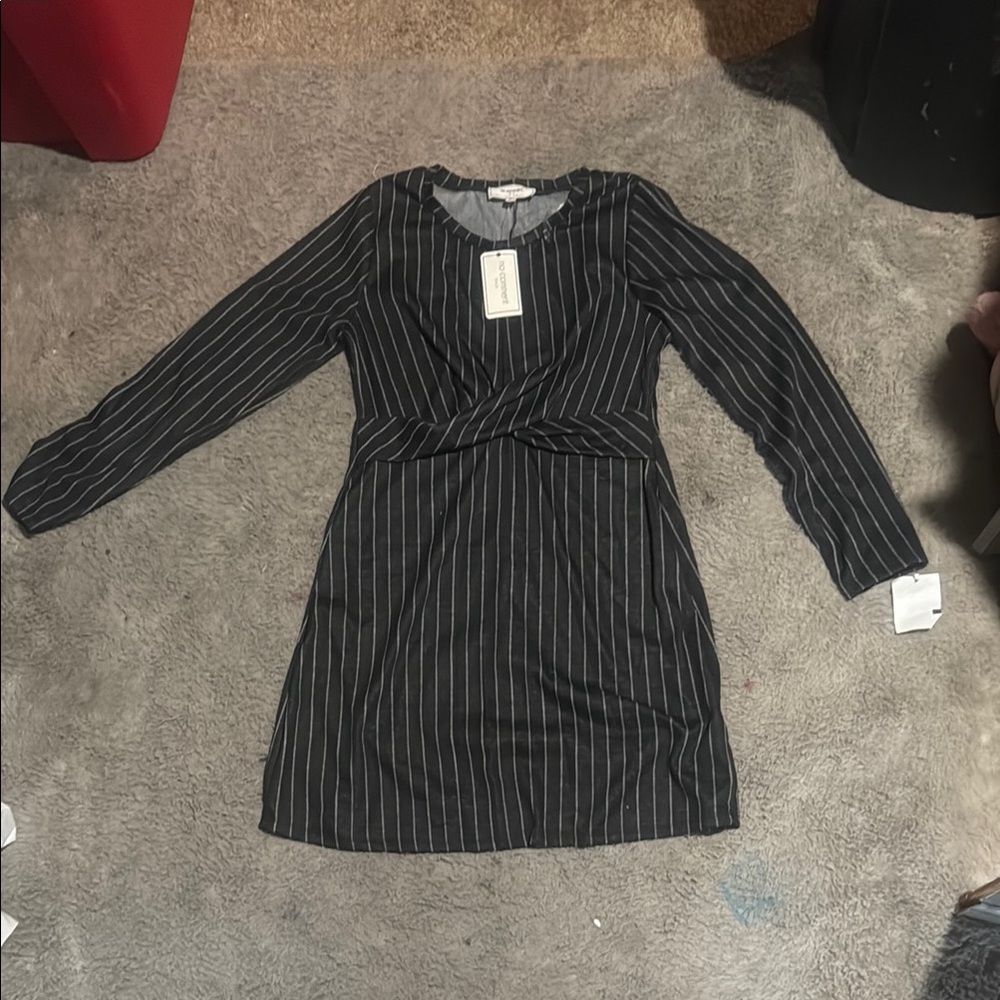 Forever 21 Black Sheath Dress with Bishop Sleeves